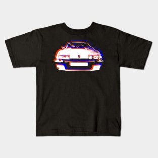 Rover SD1 1980s British classic car monoblock red white blue Kids T-Shirt